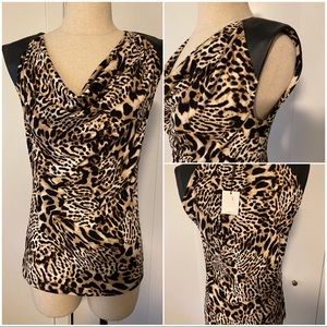 Sexy, animal print, sleeveless top.